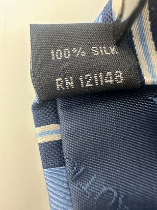 Nautica Blue Striped Silk Tie