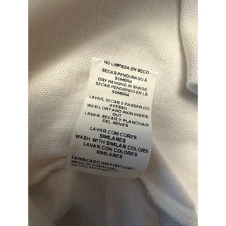 Sandeman White Cotton Polo Shirt Size Medium
