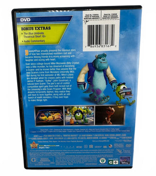 Monsters University DVD Disney Pixar 2013 Mike Sulley Family Movie