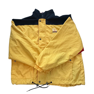 Vintage Ash City Outerwear XL Yellow Navy Sailboat Windbreaker Jacket