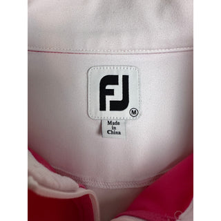 FootJoy Women’s M Pink White Full Zip Golf Jacket Performance Athletic FJ