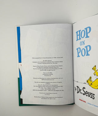 📚 Hop on Pop by Dr. Seuss – Hardcover Beginner Book | Classic Early Reader