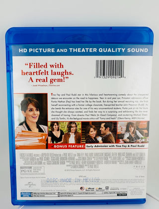 Admission Blu-ray 2013 Tina Fey Paul Rudd Romantic Comedy Universal