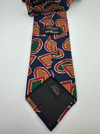 Vintage Ferrell Reed for Nordstrom Silk Abstract Geometric Necktie USA 56"