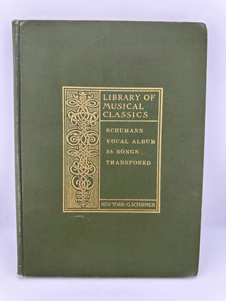 1903 Schumann Vocal Album 55 Songs G Schirmer Sheet Music Book HC