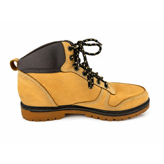 Denver Broncos NFL Men's Work Hiking Boots Tan Brown Leather Nubuck Size 10