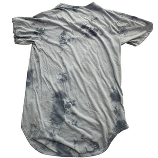 WEIV Los Angeles Men’s L Blue Tie Dye Longline T-Shirt Curved Hem Streetwear