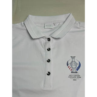PING Solheim Cup 2023 Womens US 6 White Golf Polo Finca Cortesin Spain Shirt