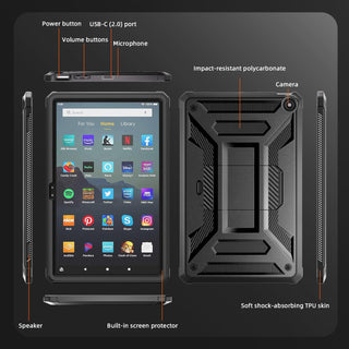 Amazon Fire Max 11 Case 13th Gen 2023 Rugged Cover Screen Protector Kickstand