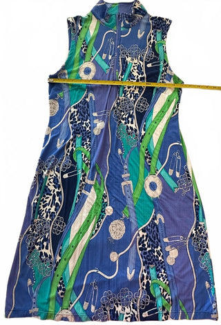 Gottex Life Style Sleeveless Printed Midi Dress Size S