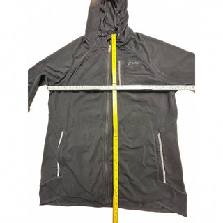 ASICS Men's Black Full Zip Hooded Running Jacket Size Medium