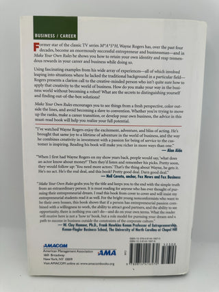 Make Your Own Rules Wayne Rogers 2011 Business Hardcover
