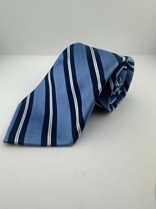Nautica Blue Striped Silk Tie