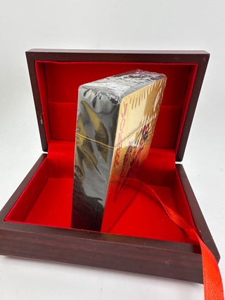 999.9 Gold Playing Cards Set w/ Wooden Display Box Luxury Poker Cards Gift