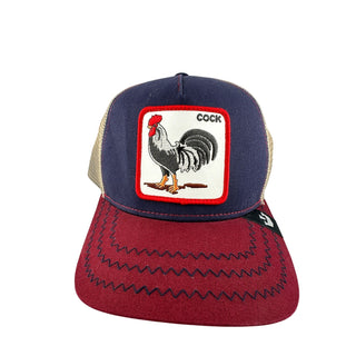 Goorin Bros The Cock Rooster Trucker Hat Navy Red Mesh Snapback The Farm