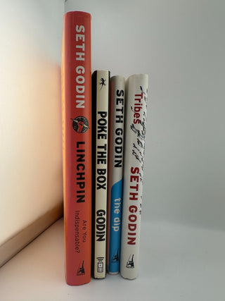 Seth Godin SIGNED 4 Book Lot Linchpin Tribes Dip Poke Box