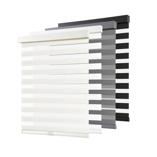 AOSKY Cordless Zebra Blinds 34.5" x 72" White Roller Shade Light Filtering
