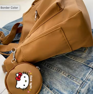 Hello Kitty Brown Tote Bag with Detachable Coin Purse