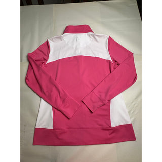FootJoy Women’s M Pink White Full Zip Golf Jacket Performance Athletic FJ