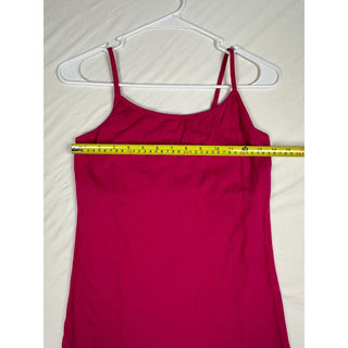 Active Basic Women’s Hot Pink Cami Slip Dress Size M Cotton Spandex Stretch