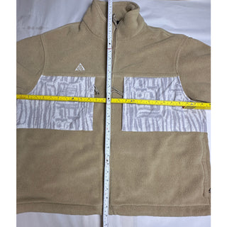 Nike ACG Fleece Jacket Mens L Tan Beige Full Zip Y2K Outdoor Gorpcore