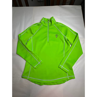 Sunice Women's M Golf Pullover 1/4 Zip Waterville 1889 Lime Green Athletic