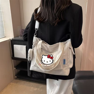 Sanrio Hello Kitty Canvas Tote Bag with Detachable Pouch
