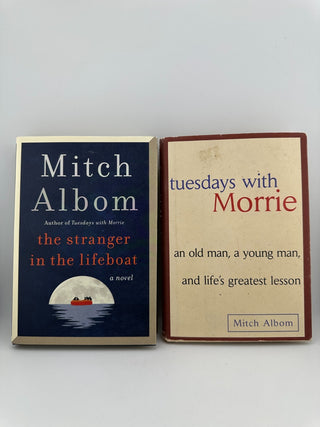 Mitch Albom 2 Book Lot Tuesdays With Morrie Lifeboat HC