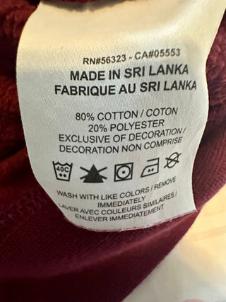 Nike Maroon Crewneck Sweatshirt with White Logo, Size Small