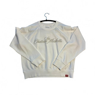 Sportiqe Chateau Michelle White Crewneck Sweatshirt Medium