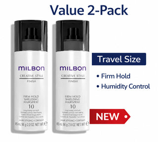 MILBON Firm Hold Shielding Hairspray #10 Travel Size 2-Pack 2oz NEW Fast Ship