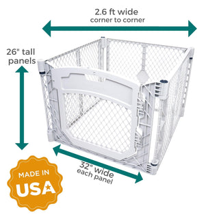 North States MyPet Petyard Plus 4 Panel Dog Playpen 26" Indoor Outdoor USA