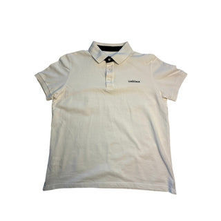 Sandeman White Cotton Polo Shirt Size Medium