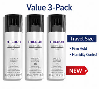 MILBON Firm Hold Shielding Hairspray #10 Travel Size 3-Pack 2oz NEW Fast Ship
