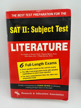SAT II Literature Prep Book REA 1996 6 Practice Tests Study Guide
