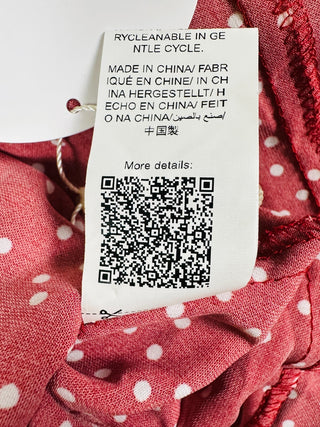 ZARA Red Polka Dot Puff Sleeve Mini Dress Size L