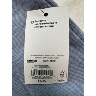 Women’s Sonoma Goods for Life Hoodie Sweatshirt Blue Large L Long Sleeve Pocket