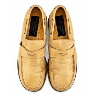 To Boot New York Adam Derrick Mens 9 Beige Leather Penny Loafers Made Italy EU42