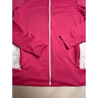 FootJoy Women’s M Pink White Full Zip Golf Jacket Performance Athletic FJ