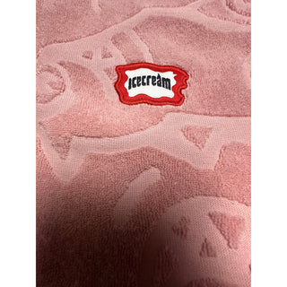 Icecream Pink Terry Cloth Polo Shirt Size Large
