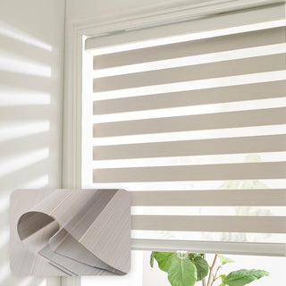 Cordless Zebra Window Blind with Heat Insulation and Light Blocking