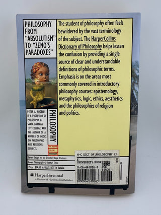 HarperCollins Dictionary of Philosophy 2nd Edition Peter A. Angeles PB