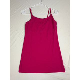 Active Basic Women’s Hot Pink Cami Slip Dress Size M Cotton Spandex Stretch