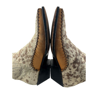 Rio Lata Cowhide Hair On Hide Western Ankle Boots Pointed Toe Made Mexico