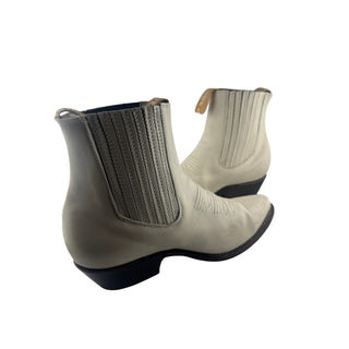 Potro Salvaje Womens Western Ankle Boots 7.5-8 Ivory Leather Made in Mexico