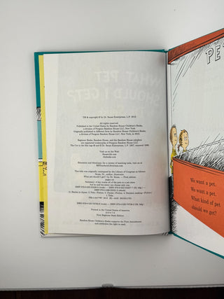 📘 What Pet Should I Get? by Dr. Seuss (Hardcover, Beginner Books)