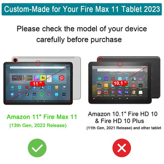 DJ&RPPQ Case for Amazon Fire Max 11 2023 13th Gen Rugged Kickstand Black
