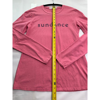 Mododoc Sundance Long Sleeve T Shirt Women M Pink Graphic Crewneck