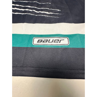 Vintage Bauer Grizzlies Hockey Jersey Mens Goalie Cut Made Canada Black Green