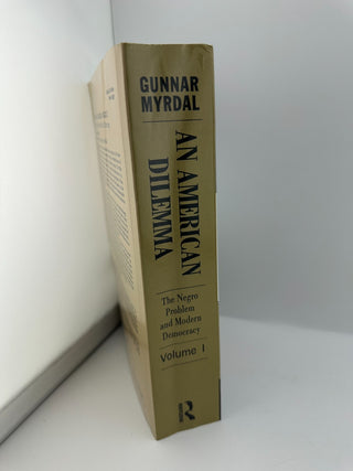 An American Dilemma Vol 1 Gunnar Myrdal 2017 PB Routledge